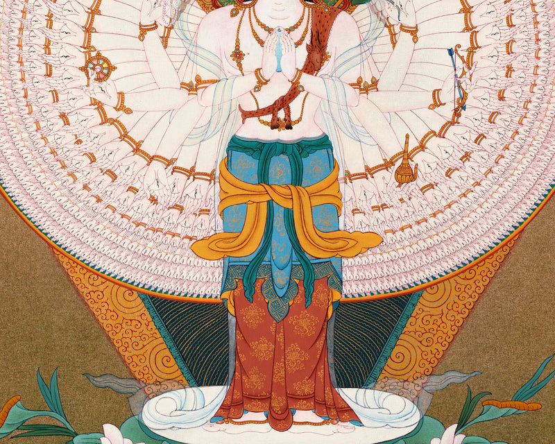 1000 armed Chenrezig Thangka | Buddhist Art