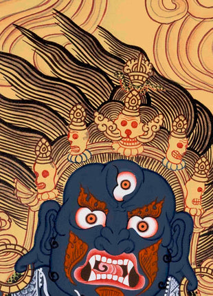 Vajrapanjarnath Thangka | Arya Wrathful Bodhisattva | Buddhist Wall Decors