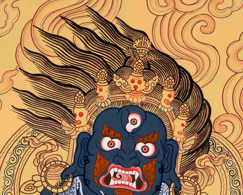 Vajrapanjarnath Thangka | Arya Wrathful Bodhisattva | Buddhist Wall Decors