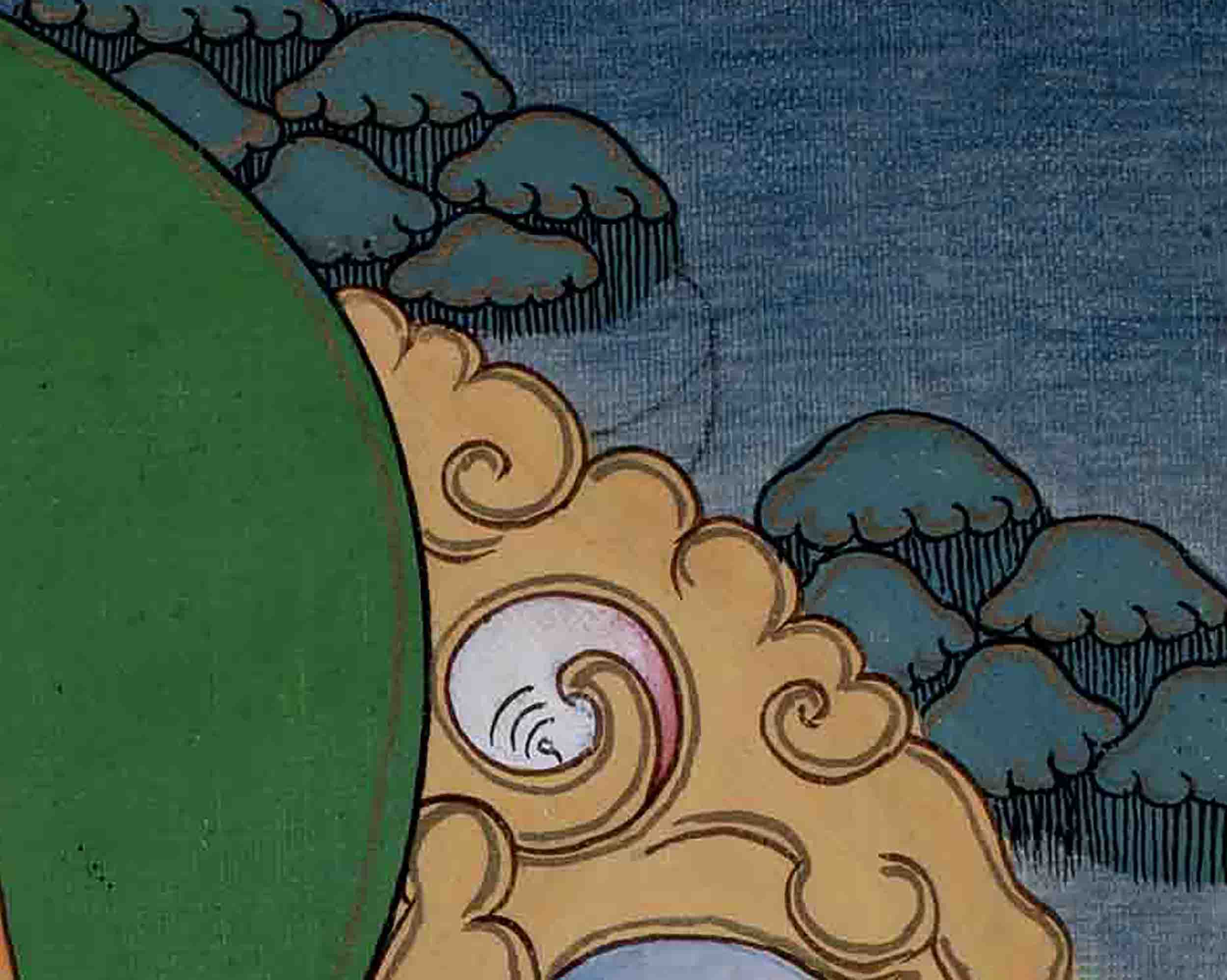 Vintage Guru Manjushrimitra Thangka | Thangka Painting | Buddhist Art