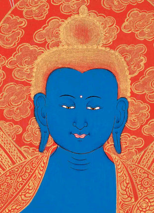 Medicine Buddha Thangka | Traditional Tibetan Painting | Wall Decors