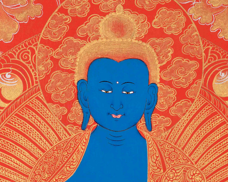 Medicine Buddha Thangka | Traditional Tibetan Painting | Wall Decors