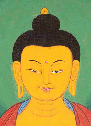 Vintage Shakyamuni Buddha | Traditional Buddhist Thangka | Wall Decors