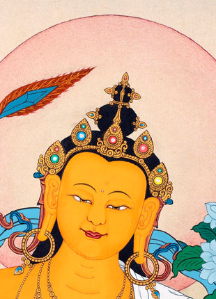 Manjushree | Bodhisattva Thangka | Traditionally Hand-painted Buddhist Art