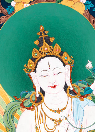 White Tara Thangka | Tibetan Buddhist Art