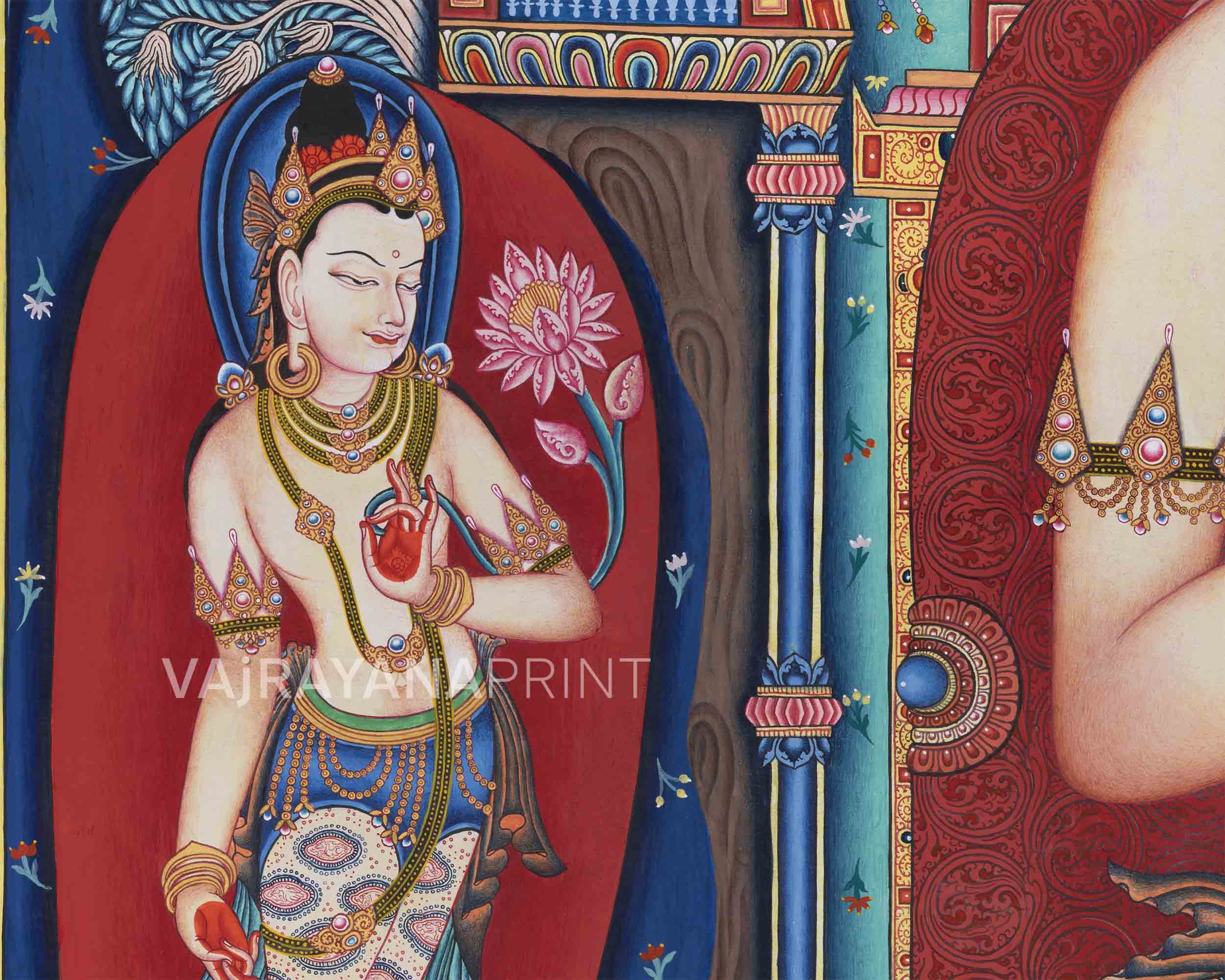 High-Quality Print Of Buddha Vairocana | Transcendent Buddha Of Vajrayana Buddhism