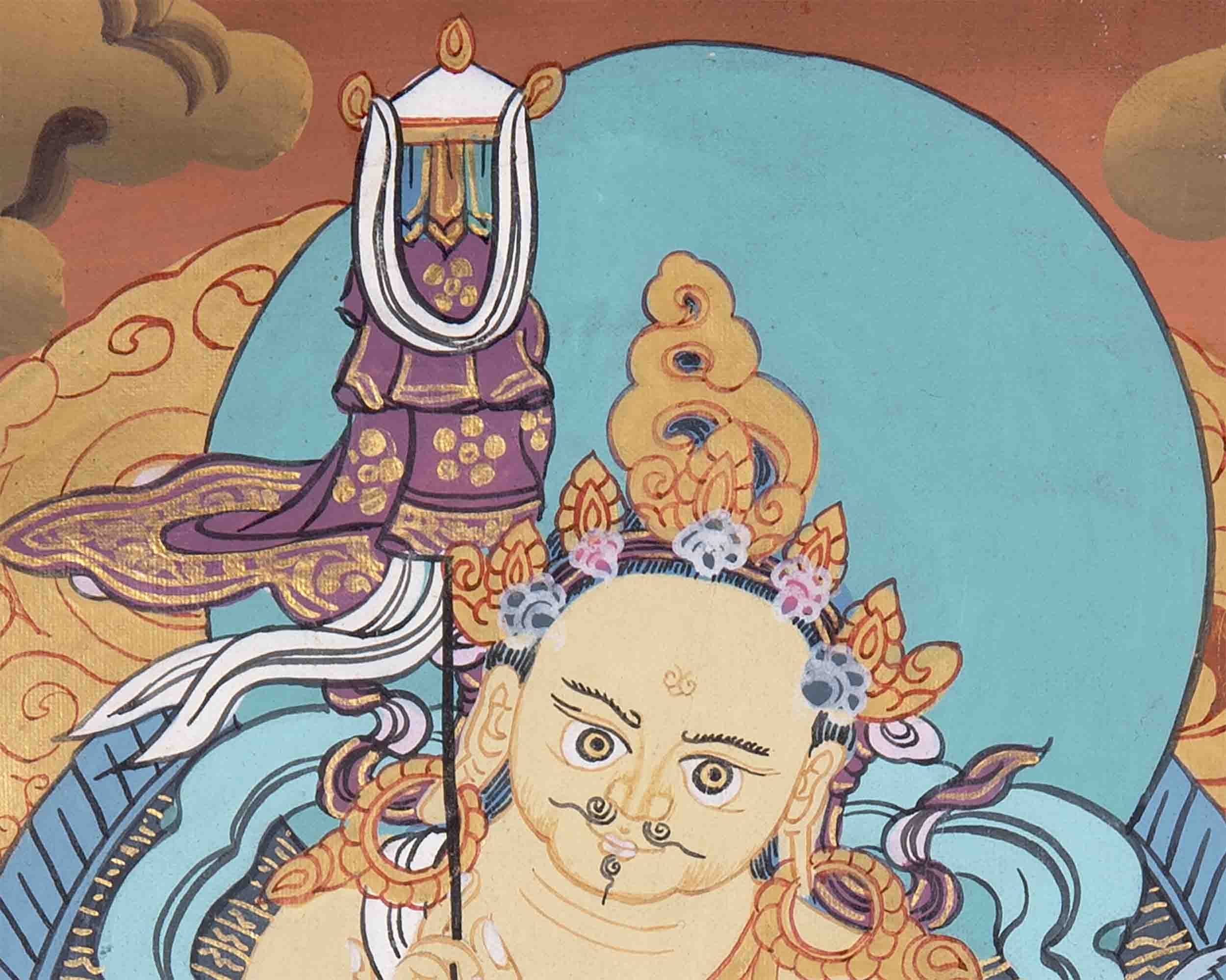 Namtose Thangka Painting With Brocade | Tibetan Buddhism Art