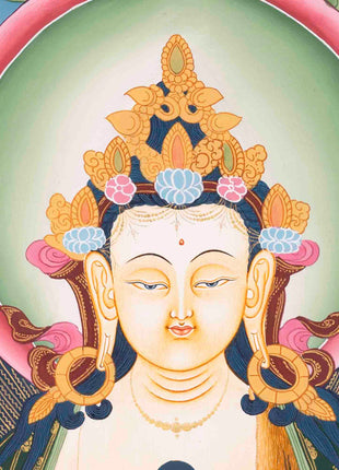 Avalokitesvara Chenresig Thangka | Religious Buddhist Art | Buddhist Gifts