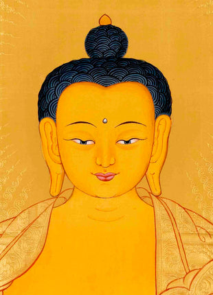 Full Gold Style Shakyamuni Buddha Thangka | Tibetan Buddhist Art