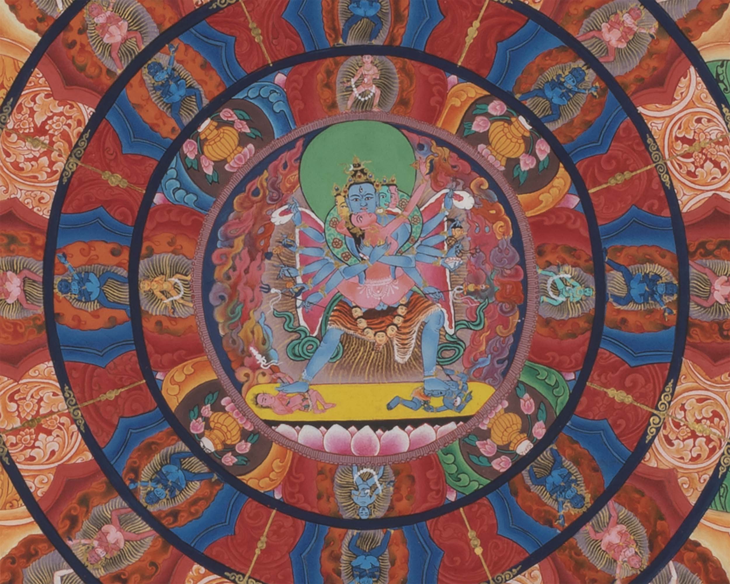 Chakrasamvara Mandala Prints | Newari Style Painted Art