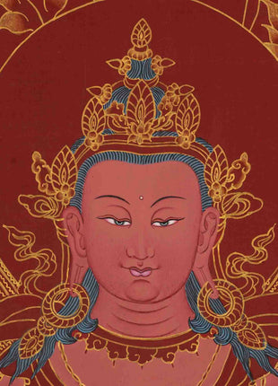 Buddha Amitayus Thangka | 24k Gold High Quality Art | Religious Painting