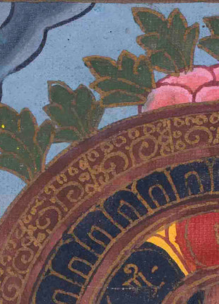 Vintage Manjushri Thangka | Handmade Thangka