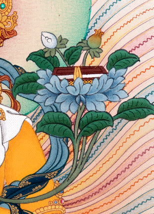 Bodhisattva Thangka | Manjushree With Chenrezig & Vajrapani