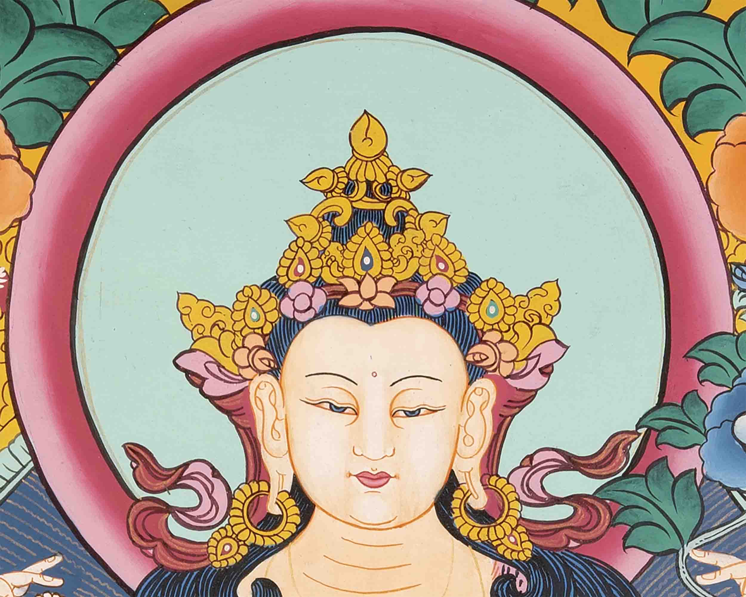 4 Armed Chengrezig With brocade | Mindfulness Meditation Object