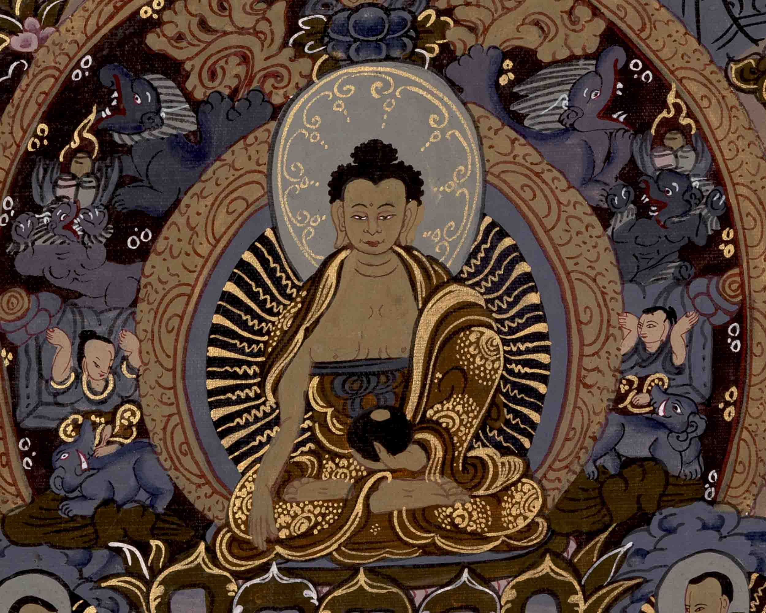 Shakyamuni Buddha Life | Wall Decors | Traditional Thangka Art