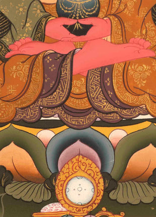 Amitabha Buddha Thangka | Small Size Home Decor