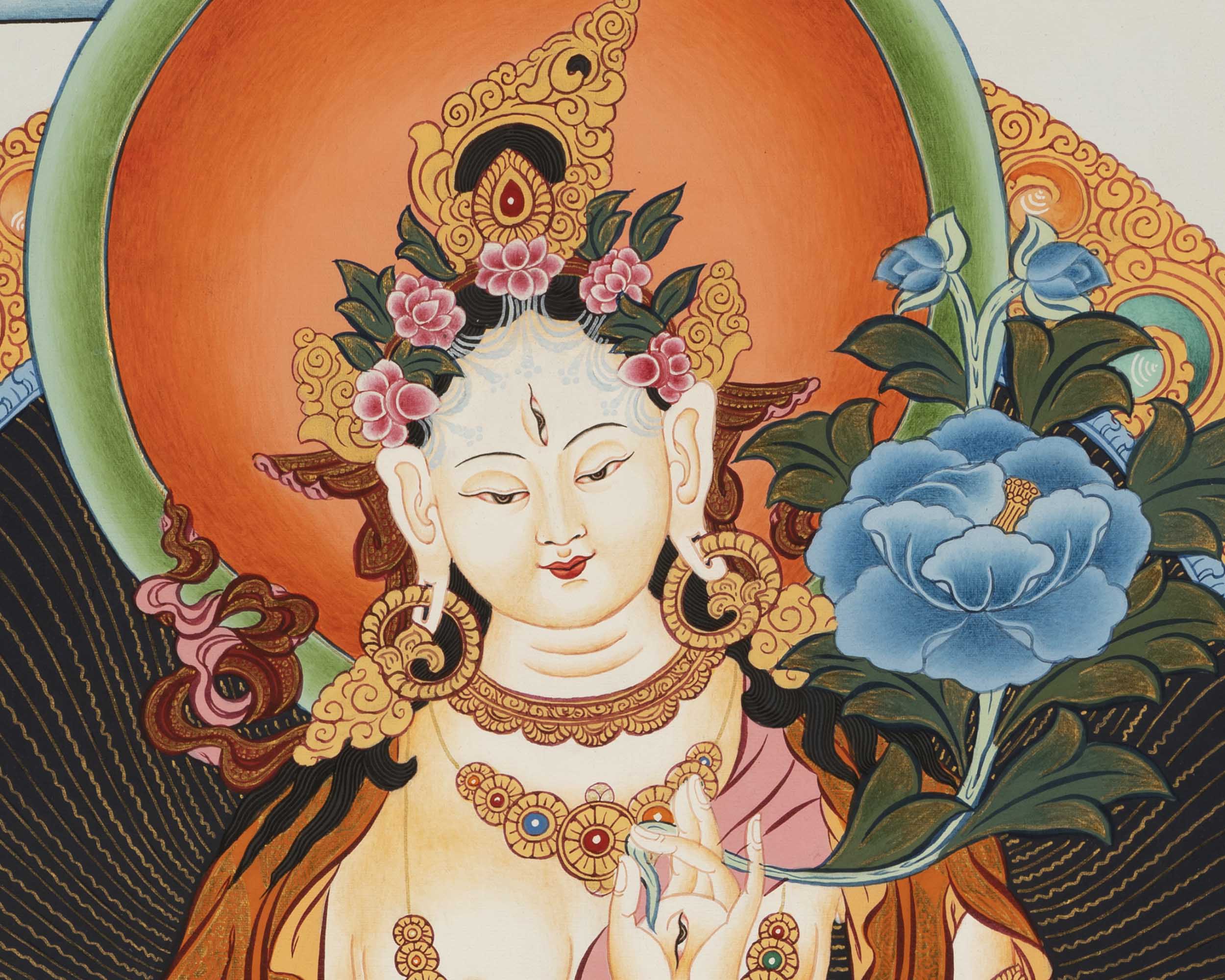 White Tara Thanka | Religious Gift Idea