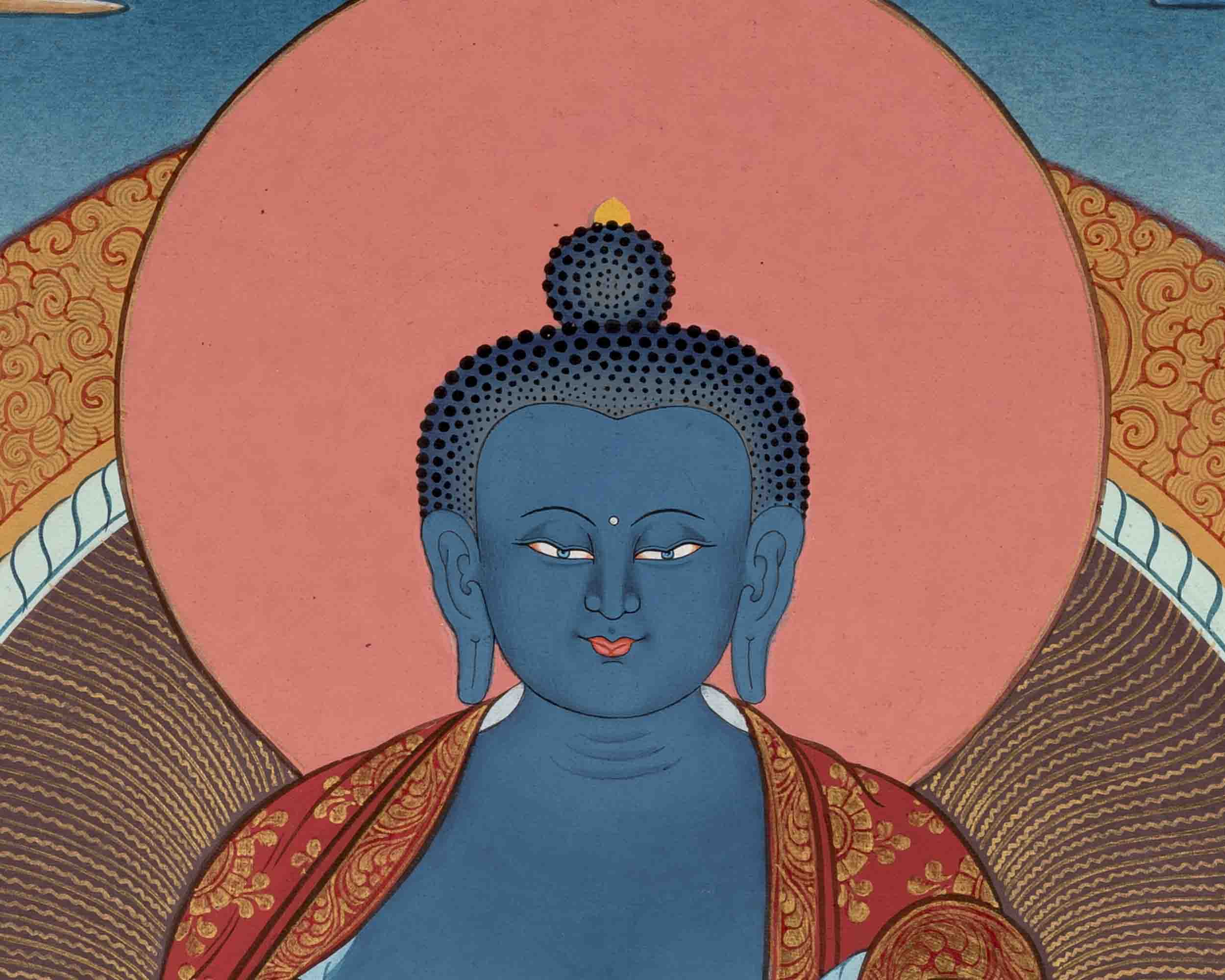 Healing Buddha | Medicine Buddha Thangka | Traditional Buddhist Art