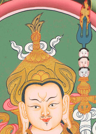 Guru Rinpoche Thangka | Traditional Handpainted Art | Wall Decors