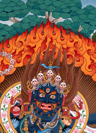 6 Armed Mahakala | Traditional Tibetan Thangka