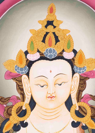 Chenresig Thangka | Avalokiteshvara | Handpainted Religious Art