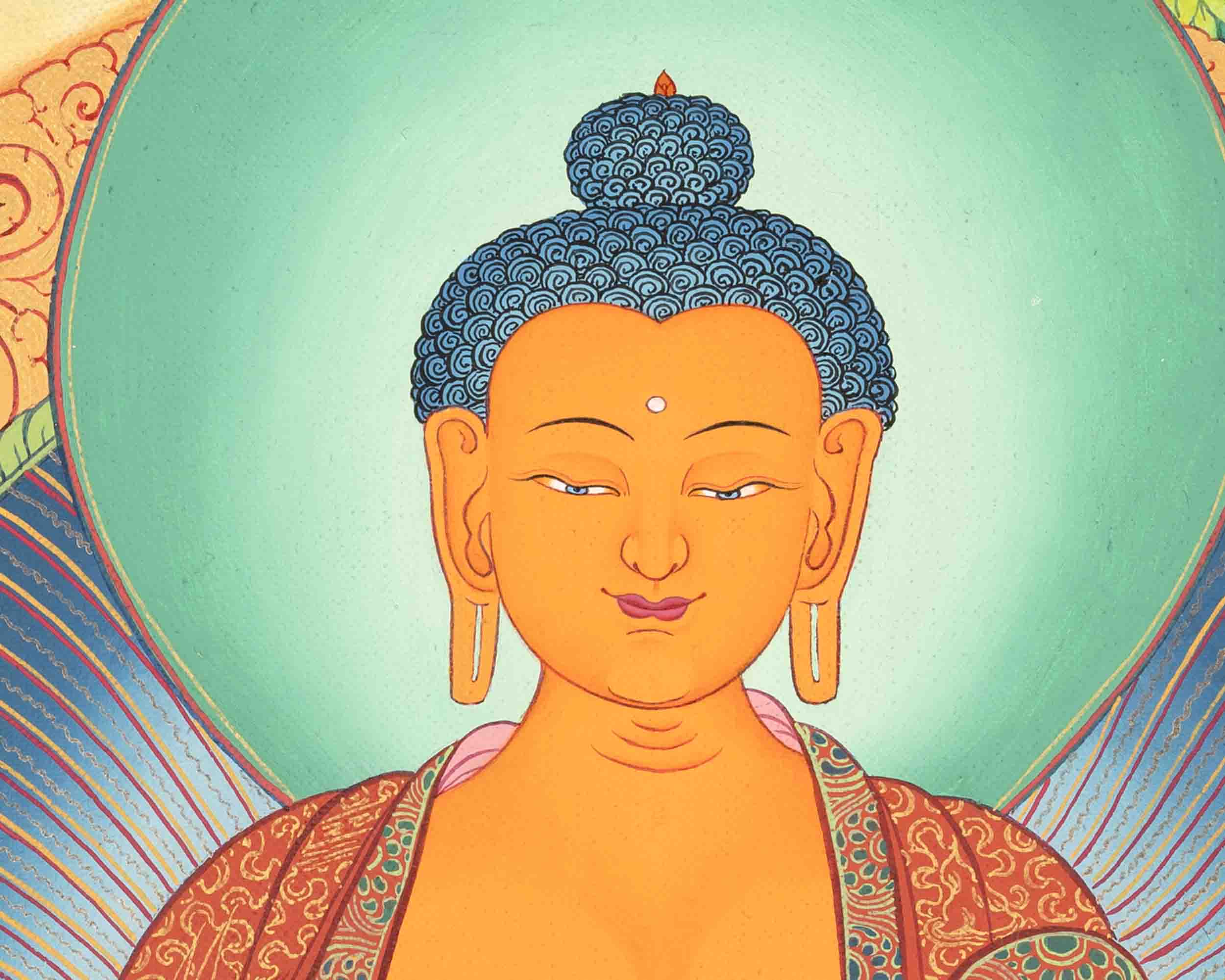Shakyamuni Buddha Painting | Buddhist Religious Art | Buddhist Gift Idea