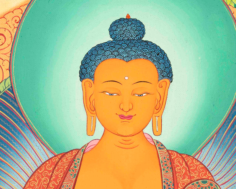 Shakyamuni Buddha Painting | Buddhist Religious Art | Buddhist Gift Idea