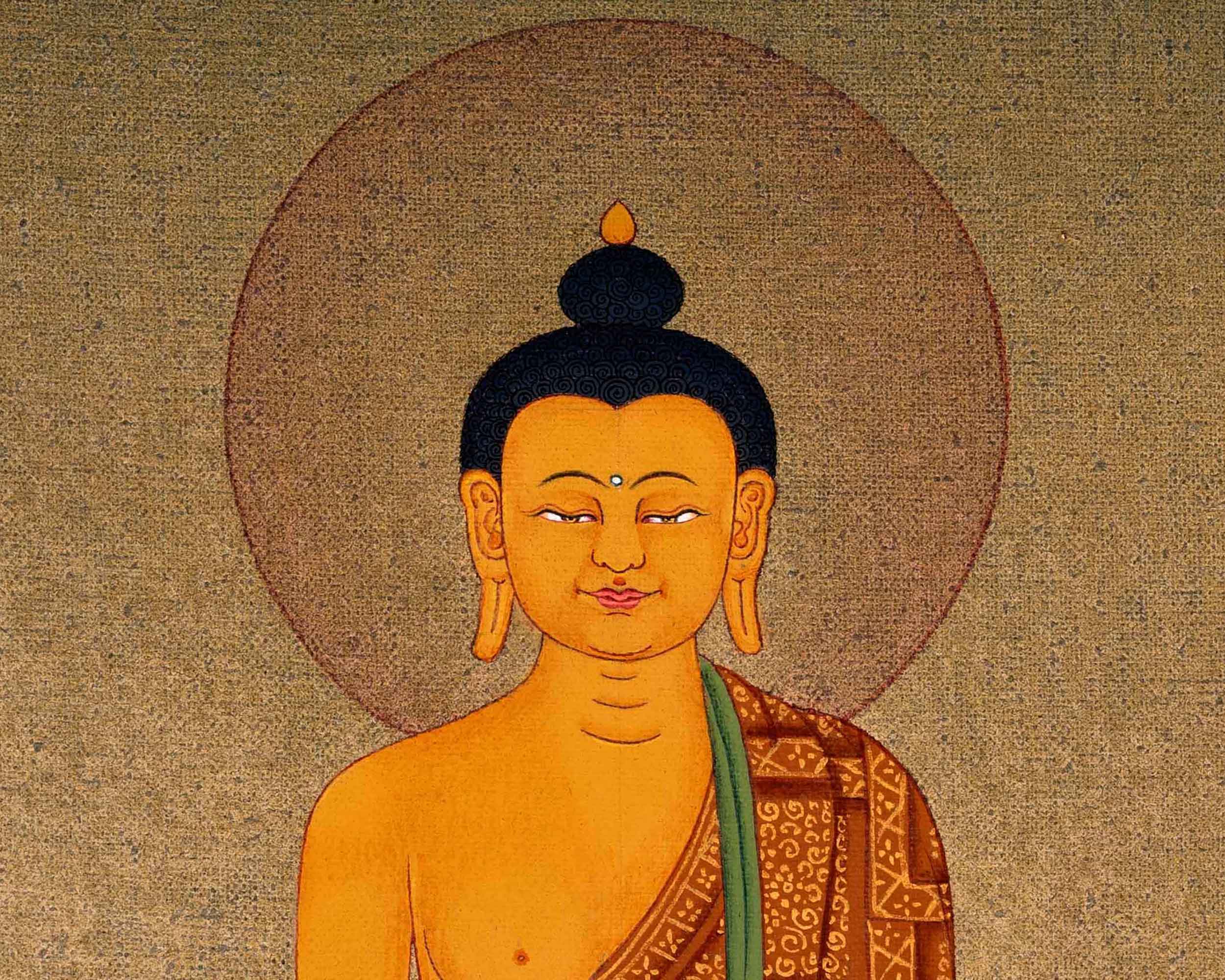Gautama Buddha Art | Traditional Shakyamuni Thangka Painting