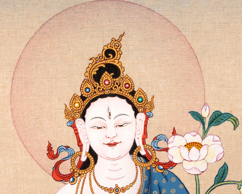 White Tara Traditional Painting | White Tara Thangka