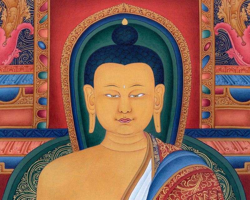 Buddha Shakyamuni Thangka Print | High Quality Canvas Thangka Print