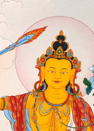 Manjushri Thangka Painting | Tibetan Buddhist Painting
