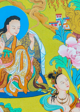 Pema Jugne Thangka | Guru Rinpoche Manifestation | Traditional Artwork