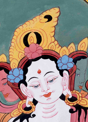 Basundhara Devi Art | Religious Buddhist Thangka | Wall Decors