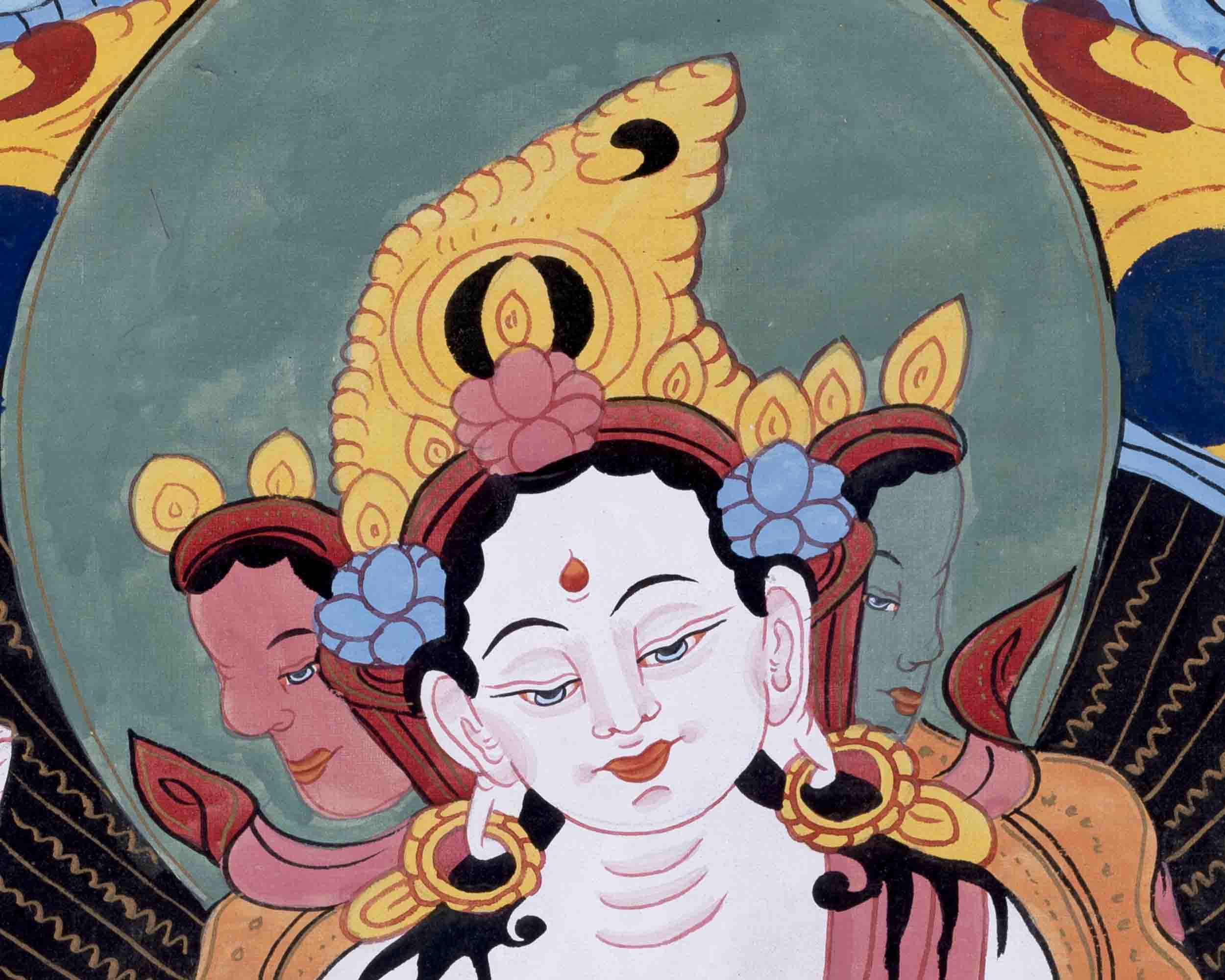 Basundhara Devi Art | Religious Buddhist Thangka | Wall Decors