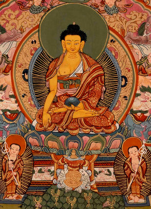 Life Story Of Shakyamuni Buddha | Traditional Tibetan Thangka | Wall Decors