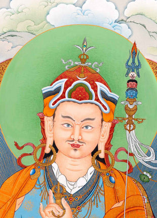 Guru Rinpoche Thangka | Tibetan Canvas Print