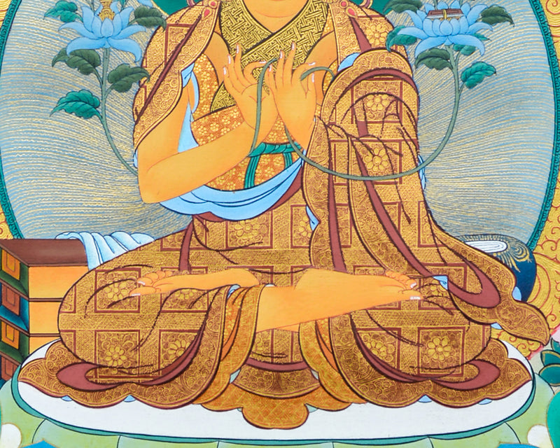Sakya Pandita Thangka | Handmade Tibetan Art | Buddhist Painting