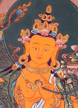 Manjushree Thangka Painting | Traditional Tibetan Art | Wall Decors
