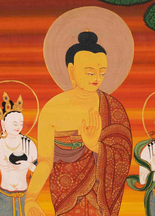 Handpainted Shakyamuni Buddha | Tibetan Wall Decoration Painting