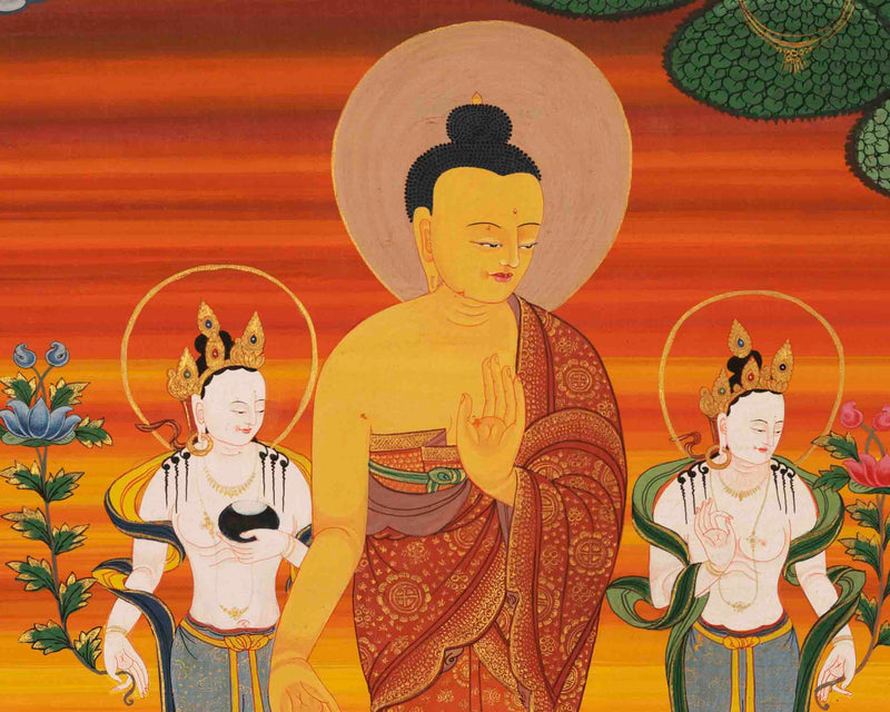 Handpainted Shakyamuni Buddha | Tibetan Wall Decoration Painting