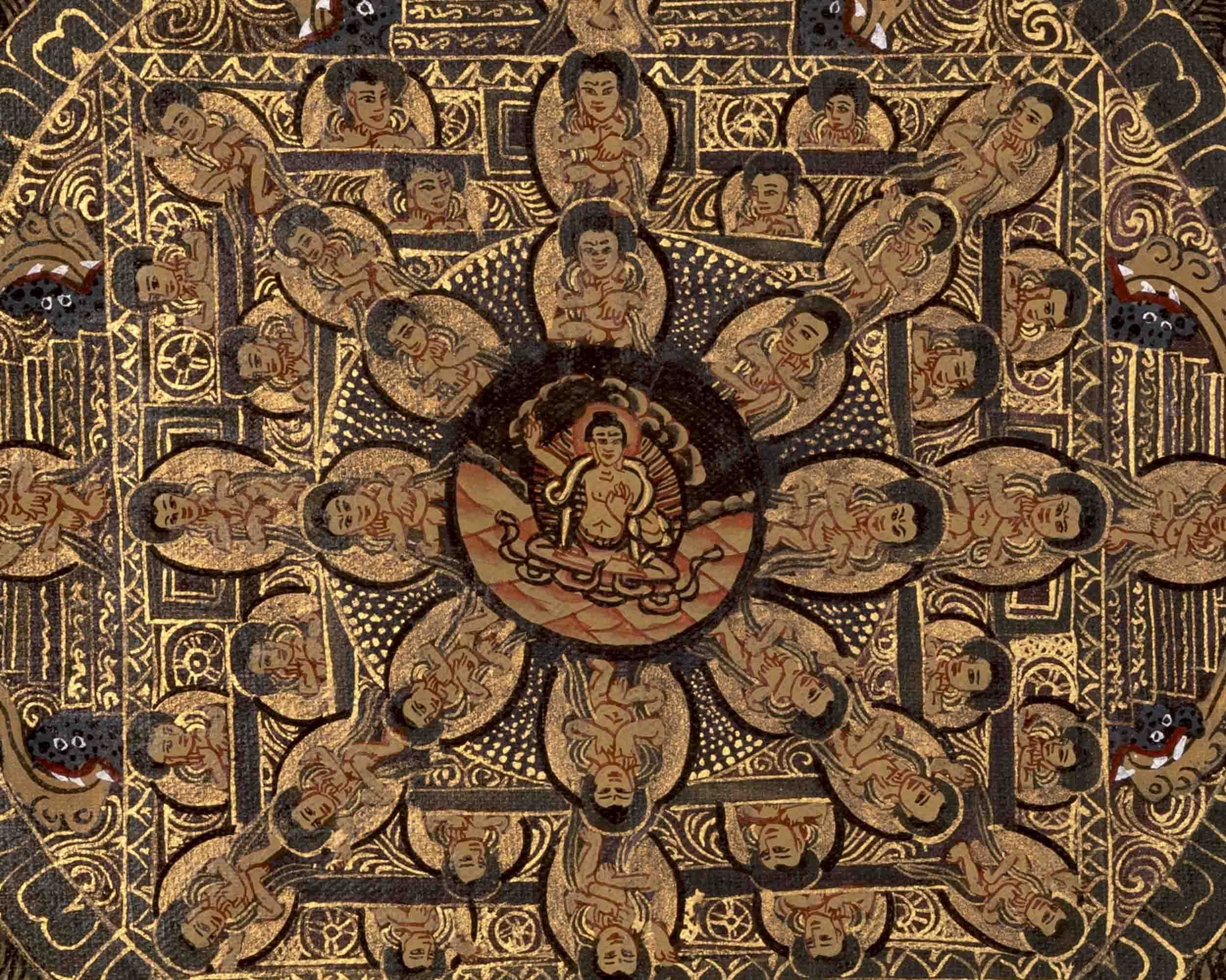 Traditional Manjushree Mandala Thangka | Tibetan Buddhist Handpainting