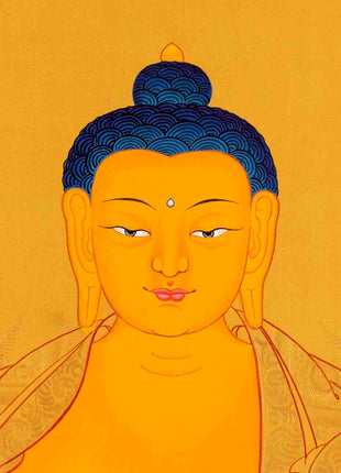 Shakyamuni Buddha Thangka | 24K Gold Painting | Wall Hanging Decors