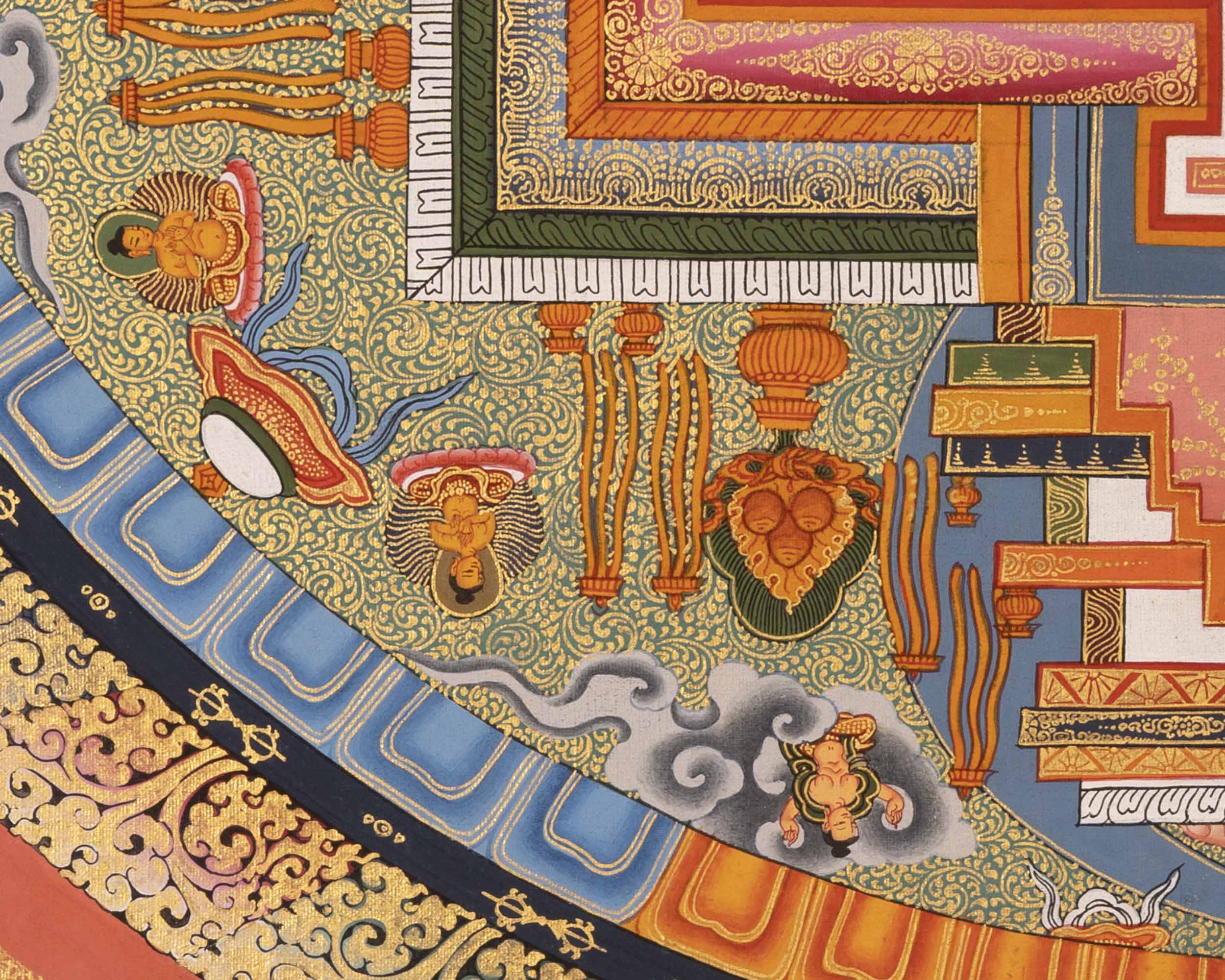 Amitayus Buddha Mandala Thangka | Long Life Granting Deity