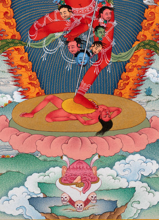 VajraVarahi (Dorje Phagmo) Thangka includes Brocade