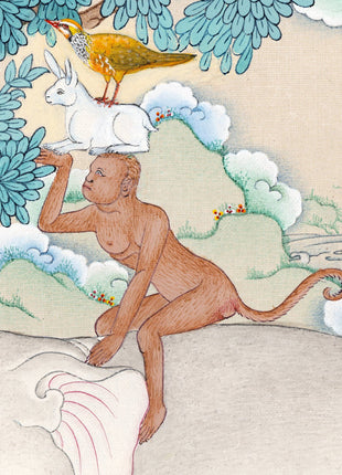 The Four Harmonious Friends | Honoring the Age | Tibetan Thangka