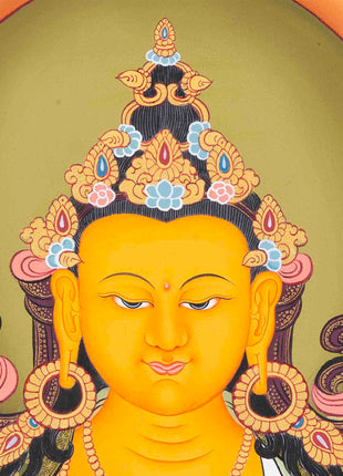 Maitreya Buddha Thangka | Religious Buddhist Art | Wall Decors