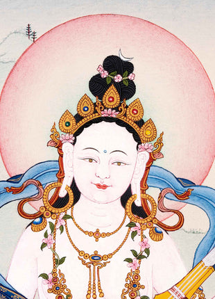 Mother Saraswati Thangka, Tibetan Art of Dakini