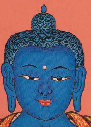 Medicine Buddha Thangka | Buddhist Ritual Wall Hanging Thangka