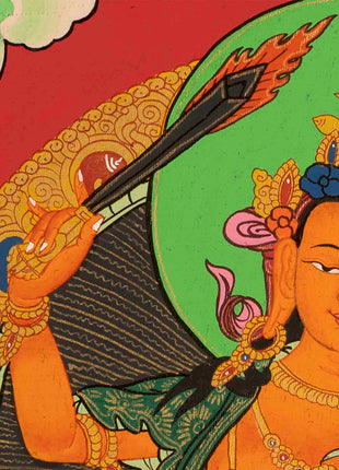 Bodhisattva Manjushree Thangka | Wall Decors