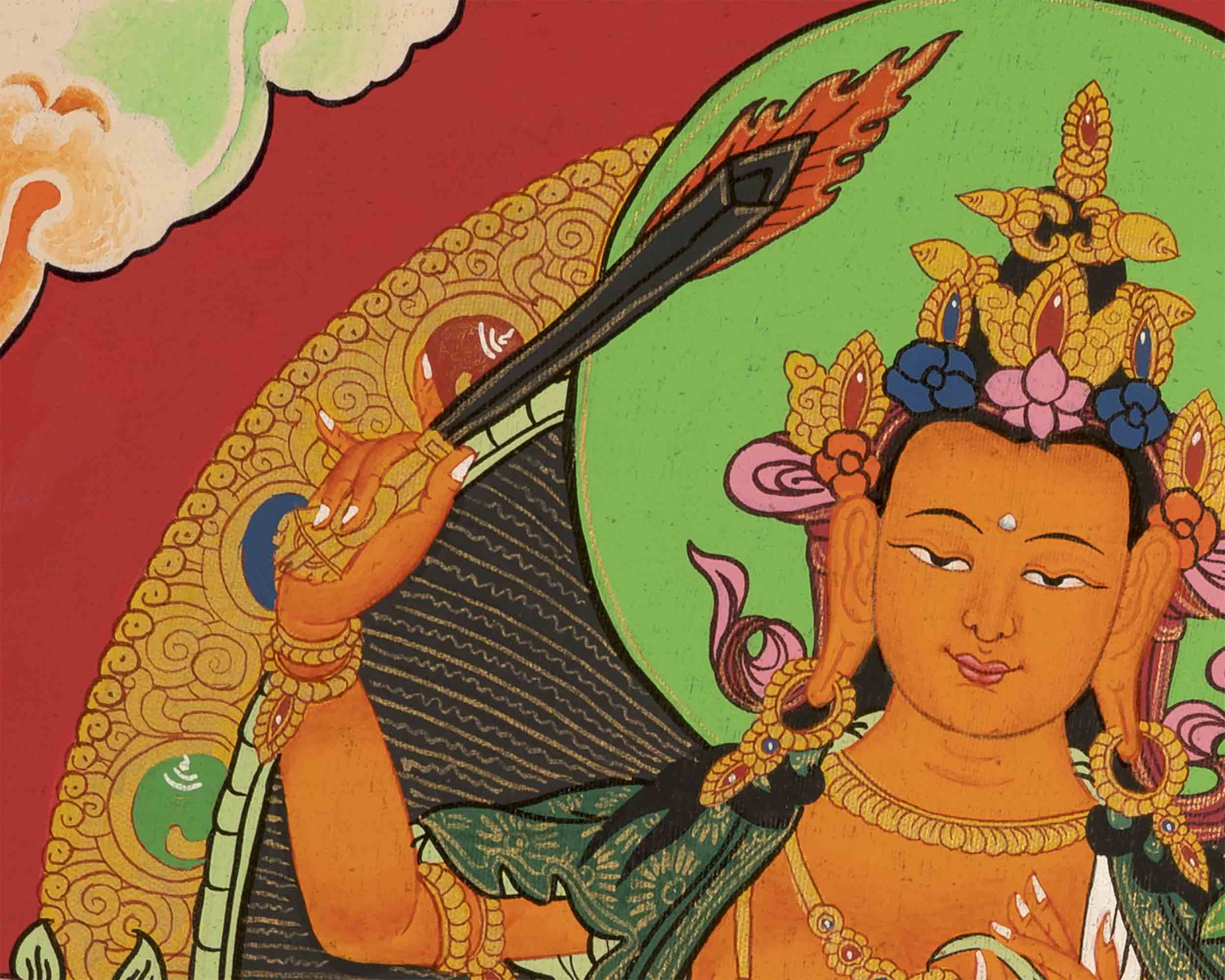 Bodhisattva Manjushree Thangka | Wall Decors